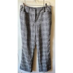 7th Ave new york and co wide leg pants size 10 grey plaid